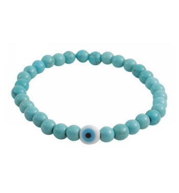 Βραχιόλι Χεριού Μάτι, Τυρκουάζ, Λευκό, Μάτι | 1529-843DL