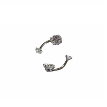 Σκουλαρίκια Piercing Ατσάλι Ασημί | Kostibas 3413-520AH