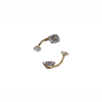 Σκουλαρίκια Piercing Ατσάλι Χρυσαφί | Kostibas 3413-520XH